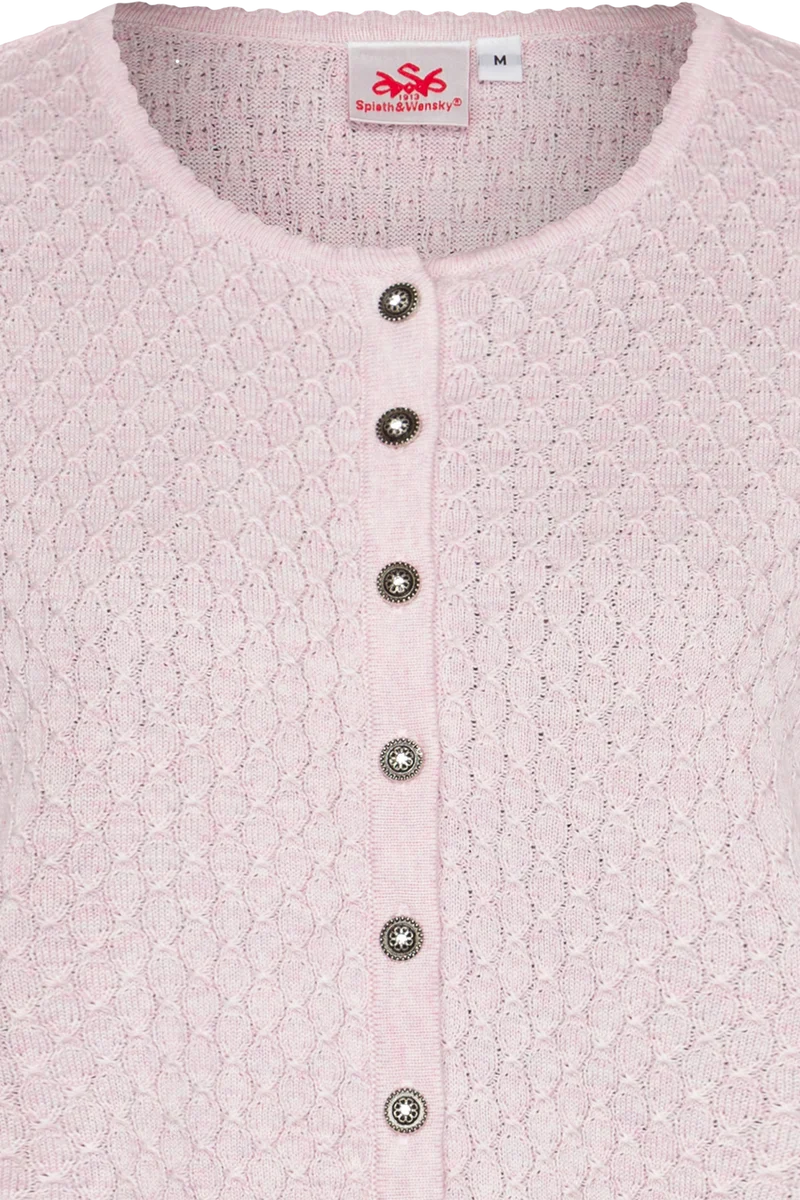Dirndljacke kurz mit Wabenmuster - rose