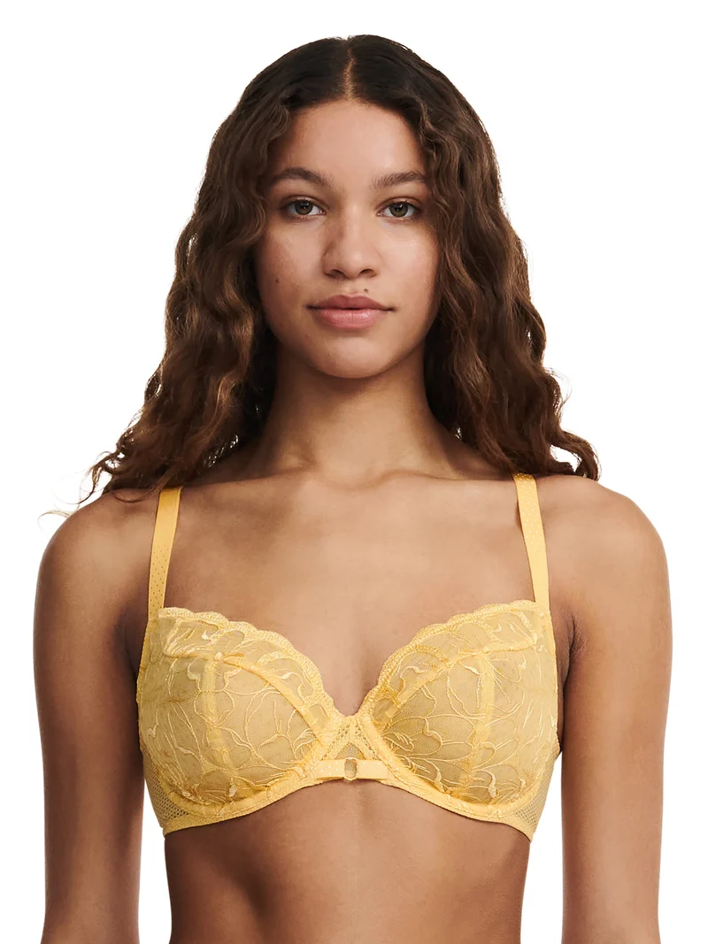 Chantelle – Fleurs-BH mit Bügel, Zitrone