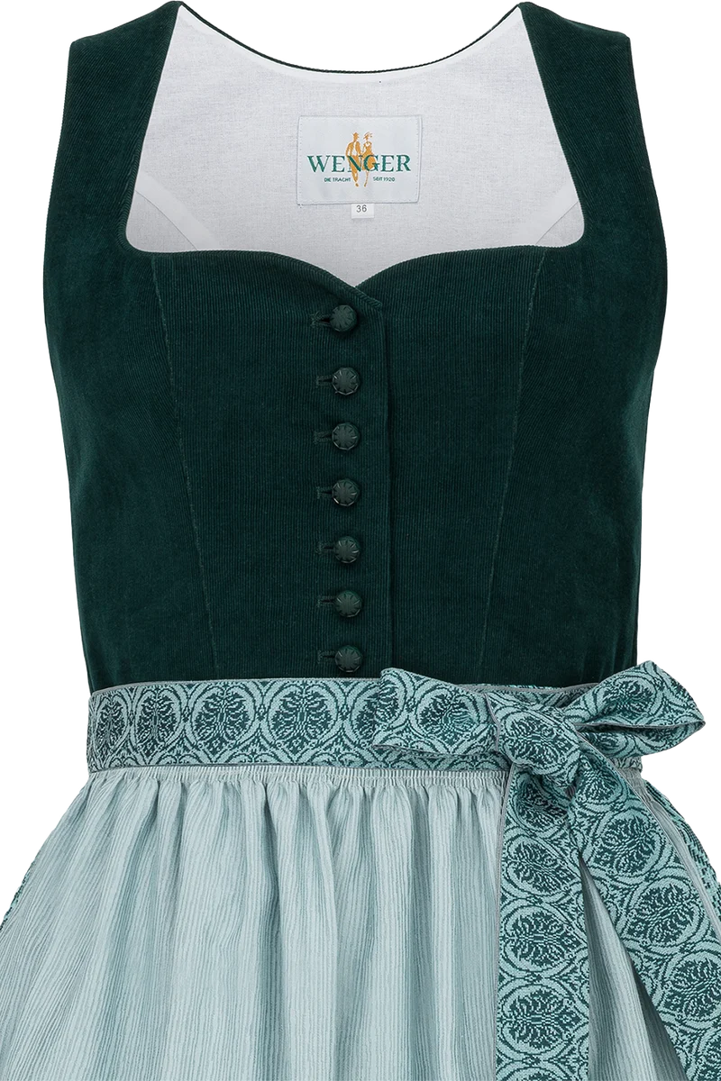 Midi-Dirndl mit Cordoberteil und Webrock