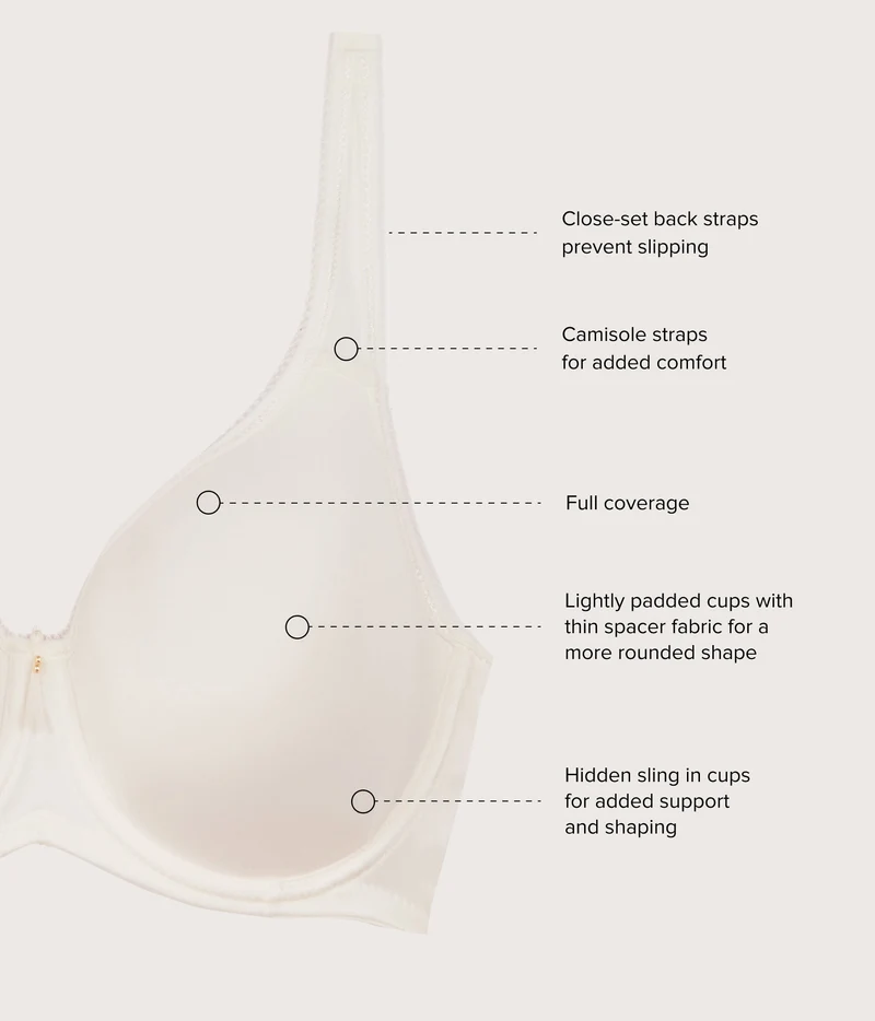 Basic Beauty Spacer Underwire T-Shirt Bra Ivory