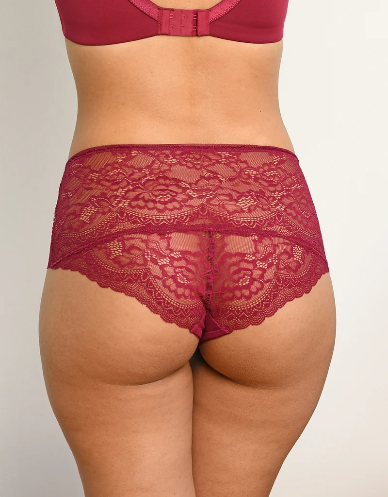 High-Panty Lace Basic Bordeaux