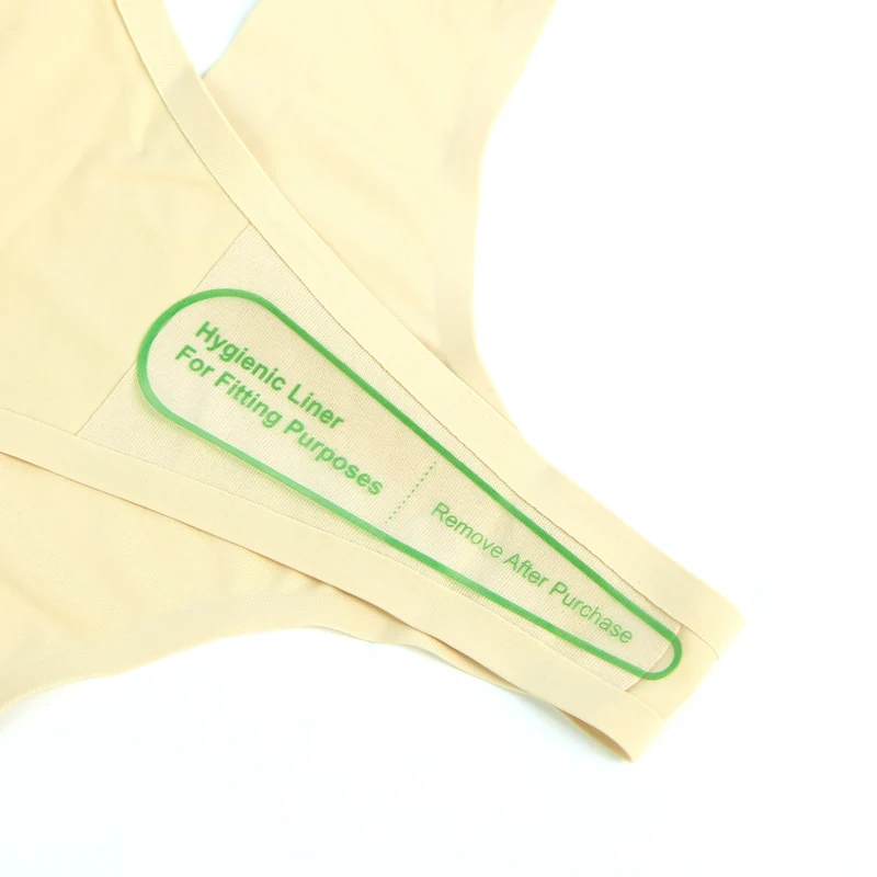 Nahtloser, hochelastischer Triangel-Slip in Hautfarbe – niedriger Bund und verstellbarer Beinausschnitt