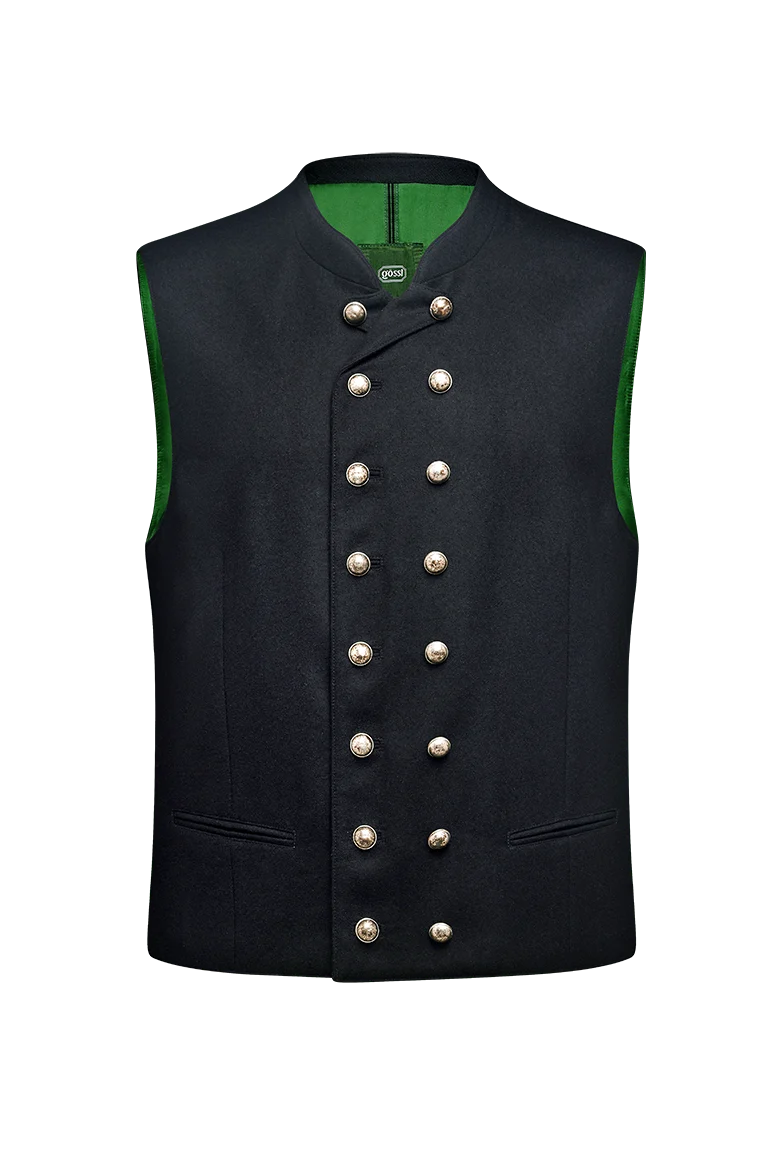 Doppelreiher Gilet aus Loden