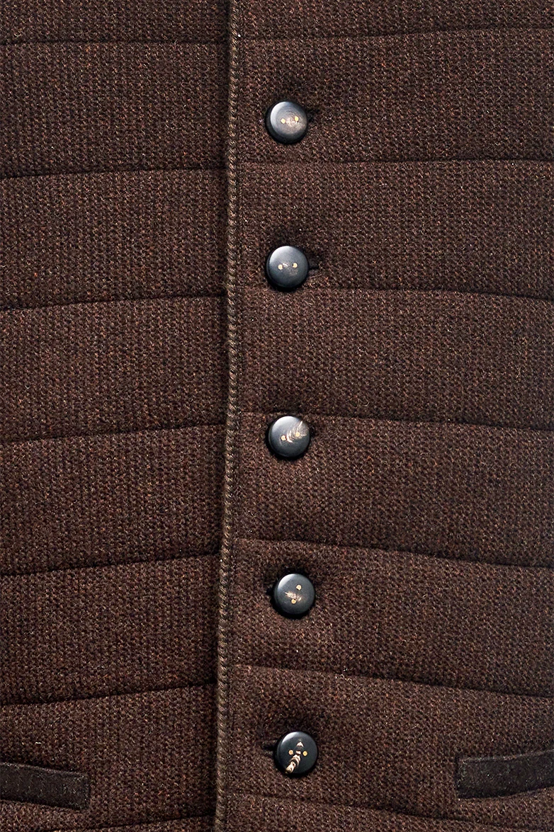 Steppgilet aus Links/links-Strick