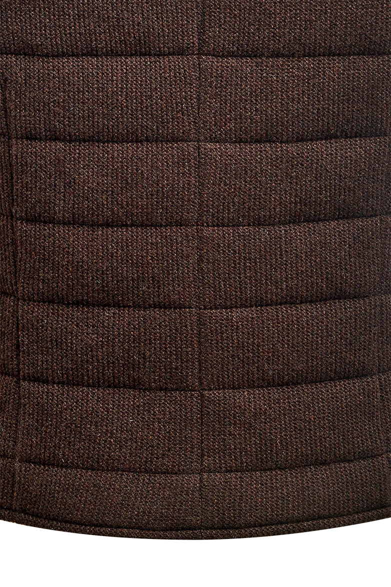 Steppgilet aus Links/links-Strick