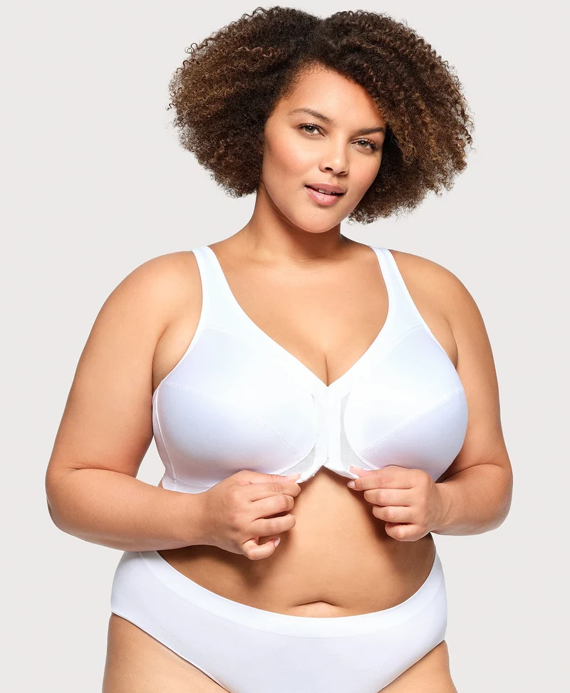 MagicLift Front-Closure Posture Back Bra White