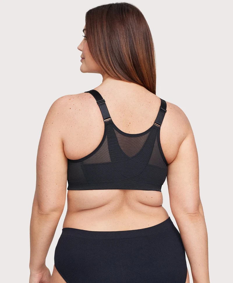 MagicLift Front-Closure Posture Back Bra Black