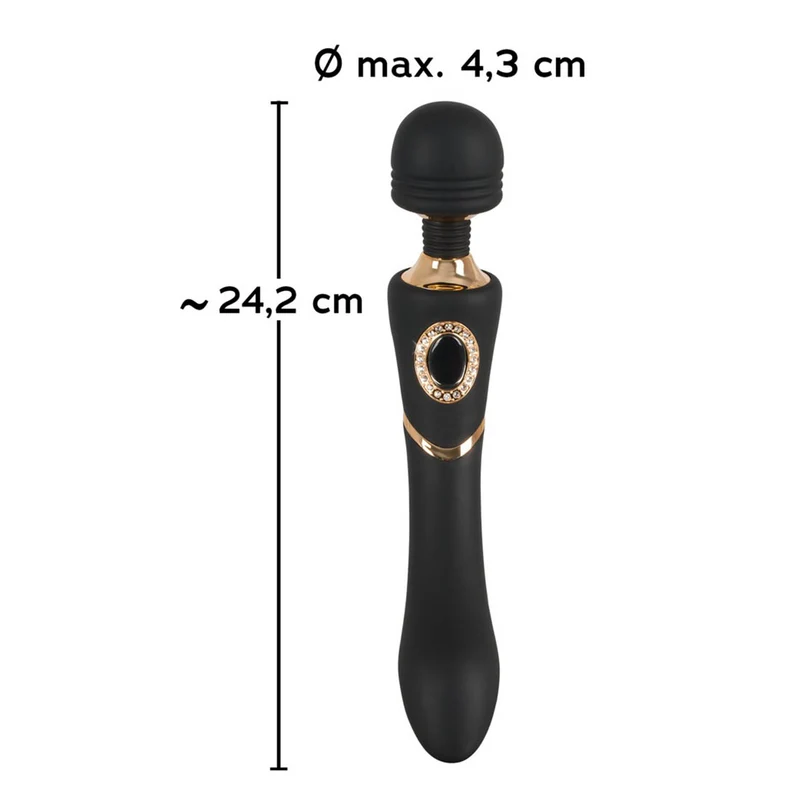 Cleopatra Wand Massagestab in edler Optik mit 10 Vibrationsmodi