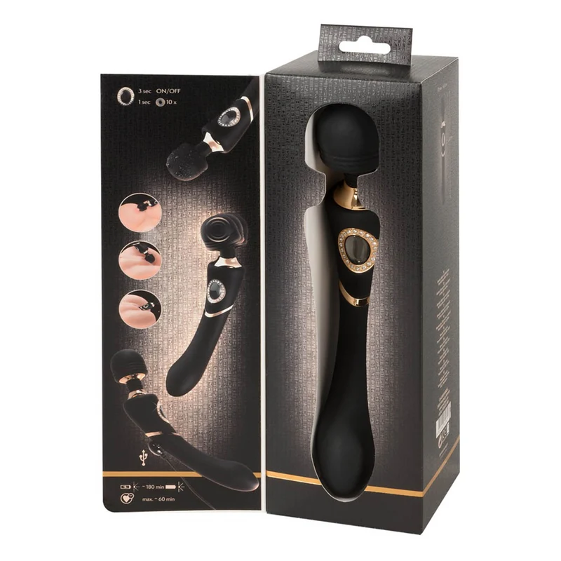 Cleopatra Wand Massagestab in edler Optik mit 10 Vibrationsmodi