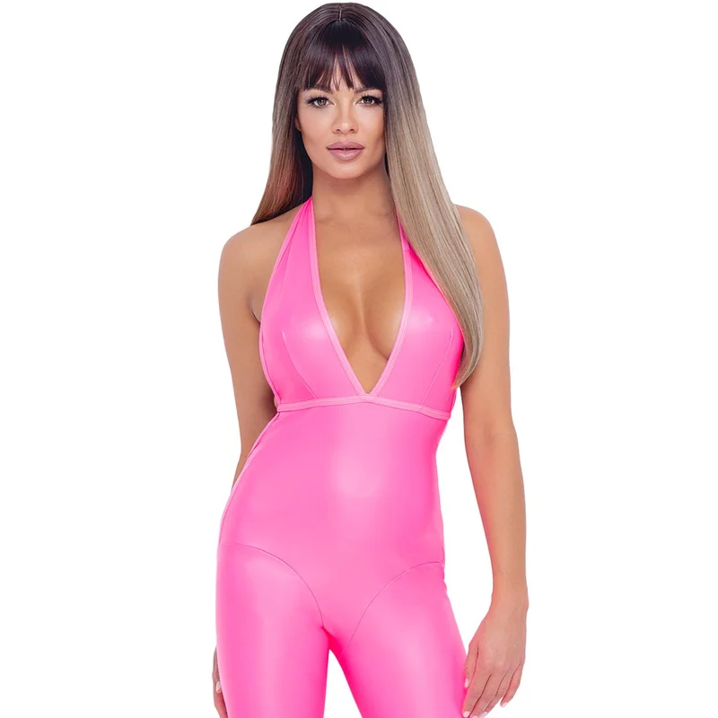 Damen Overall S-L im stylischen Mattlook in Hotpink "Melinda"
