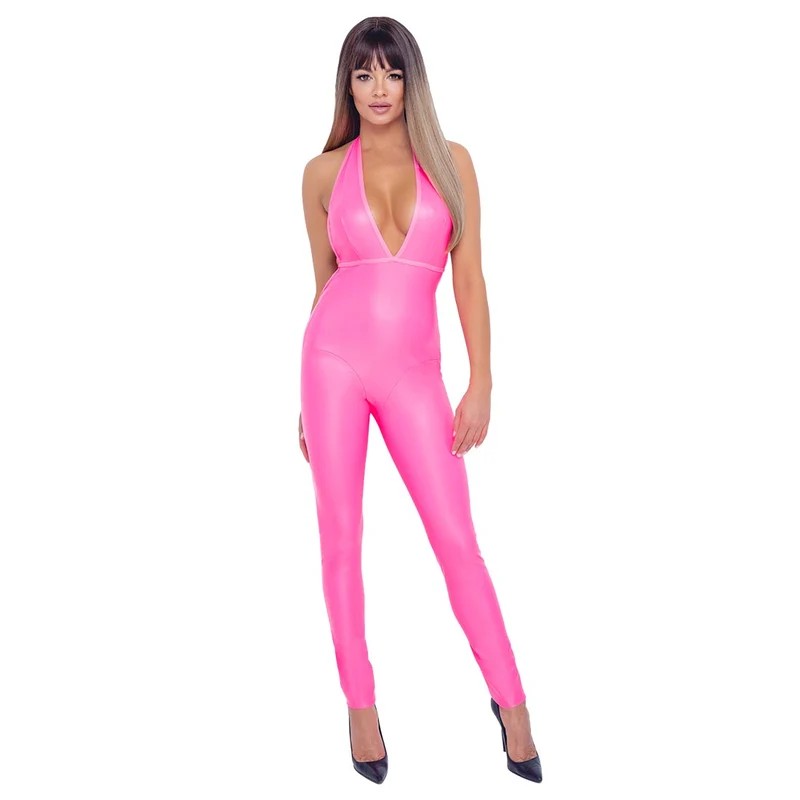 Damen Overall S-L im stylischen Mattlook in Hotpink "Melinda"