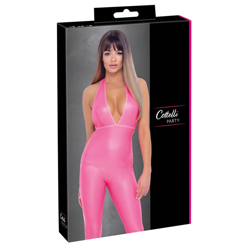 Damen Overall S-L im stylischen Mattlook in Hotpink "Melinda"