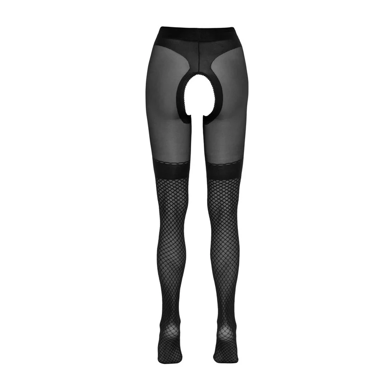 Strumpfhose ouvert S-XL mit eingewebter Overknee-Optik "Sammy"