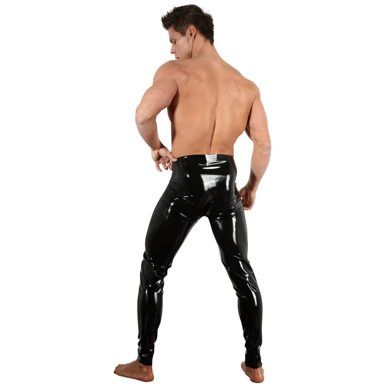 Unisex Latex Leggings schwarz M-2XL mit 3-Wege-Reißverschluss "Joey"