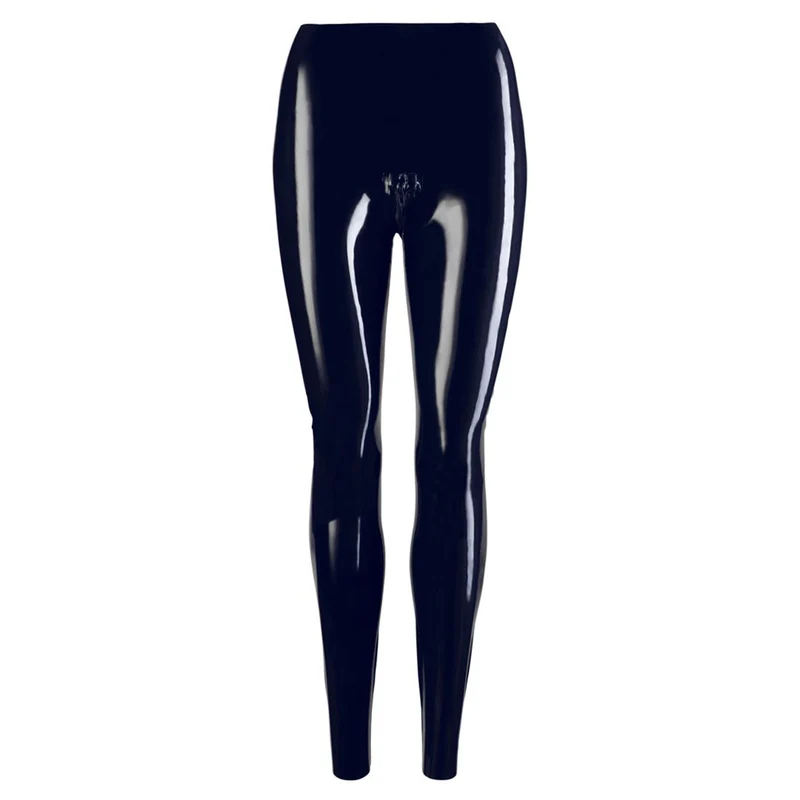 Unisex Latex Leggings schwarz M-2XL mit 3-Wege-Reißverschluss "Joey"