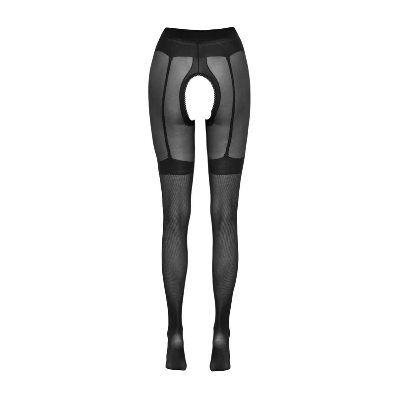Strumpfhose S-XL mit eingewebtem Strapsgurt und Strapsen "Liesel"