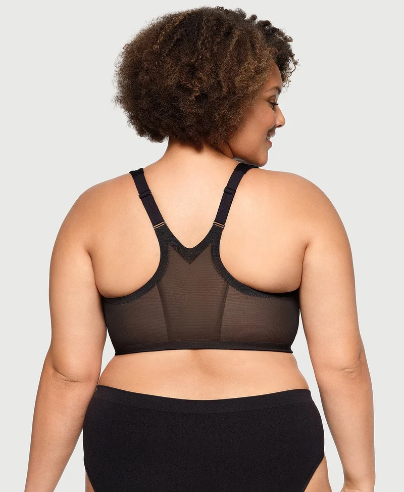 MagicLift Front-Closure Racerback Bra Black