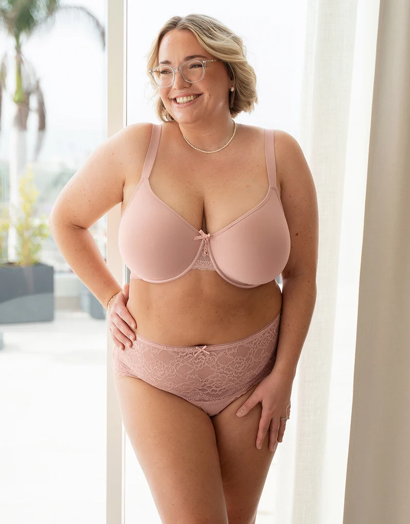 High-Panty-Set 5x Lace Basic Herbst
