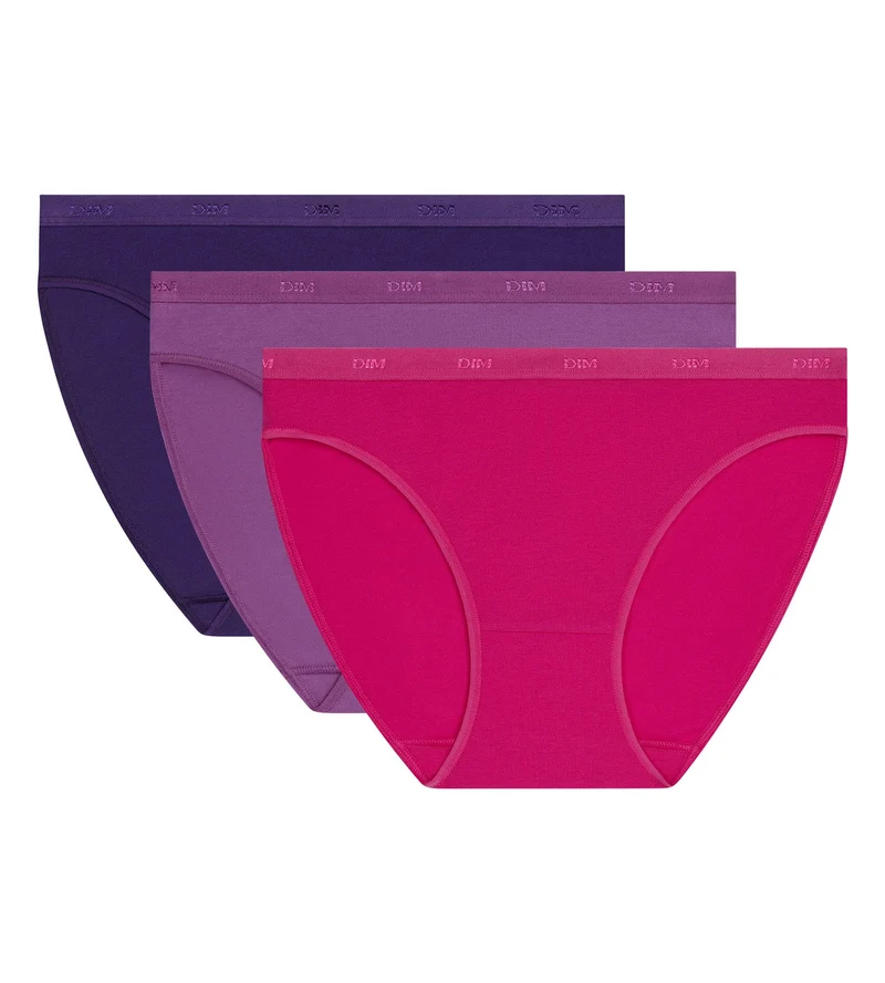 3er-Pack Damen-Slips Violet Les Pockets Ecodim