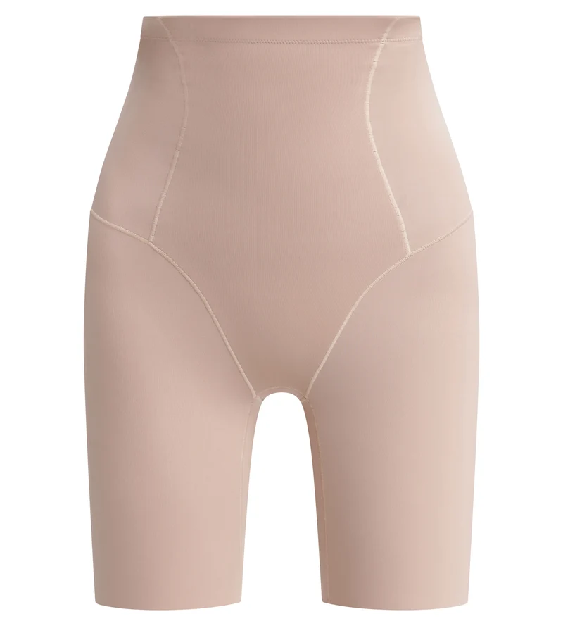 Lange formende Shorts für Damen aus Mikrofaser Nude Dim Silhouette Contour