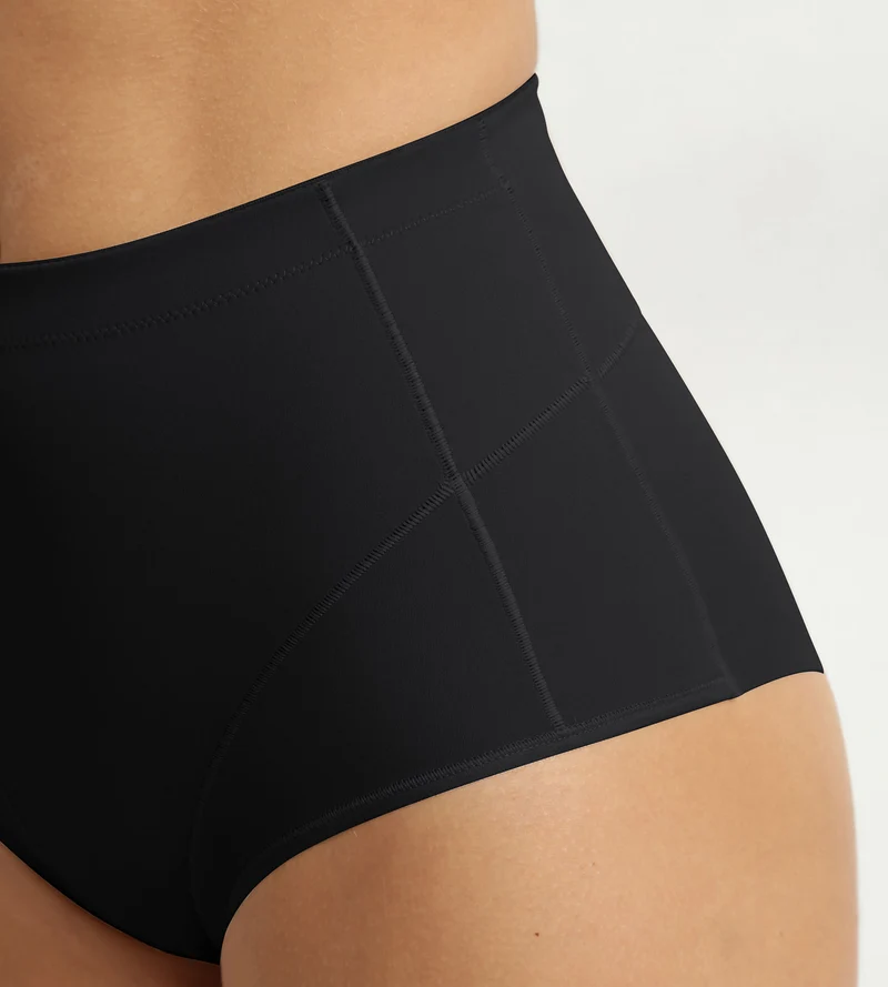 Formender Slip aus schwarzer Mikrofaser Dim Silhouette Contour