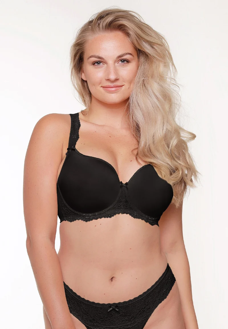 LingaDore 1400-1A DAILY T-Shirt BH - Plus Size Schwarz