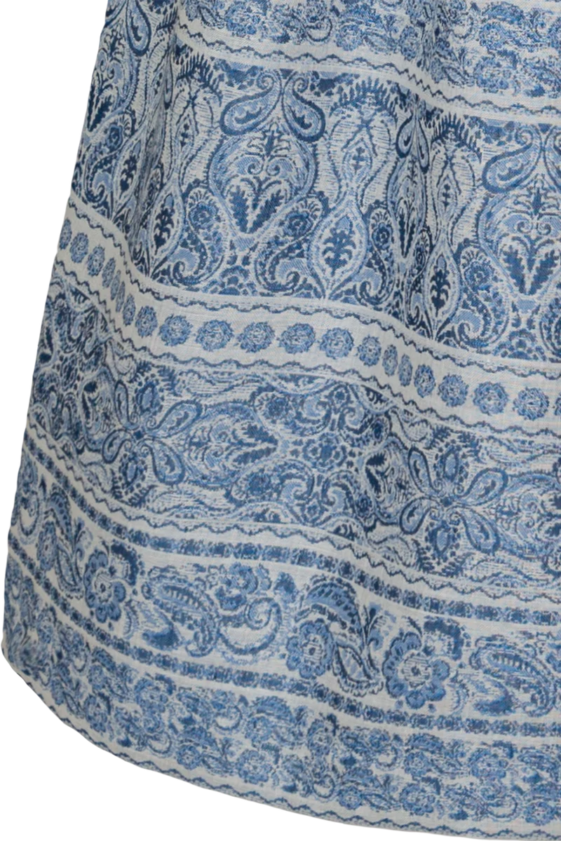 Baumwollrock mit gestreiftem Paisleymuster