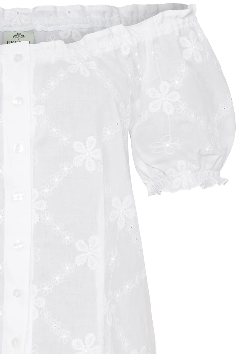 Damen Bluse Tracht mit Carmenausschnitt