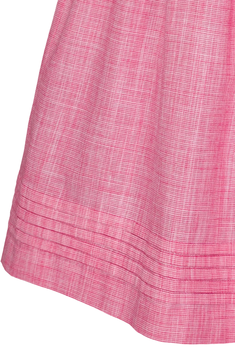 Karierter Baumwollrock 75 cm - pink