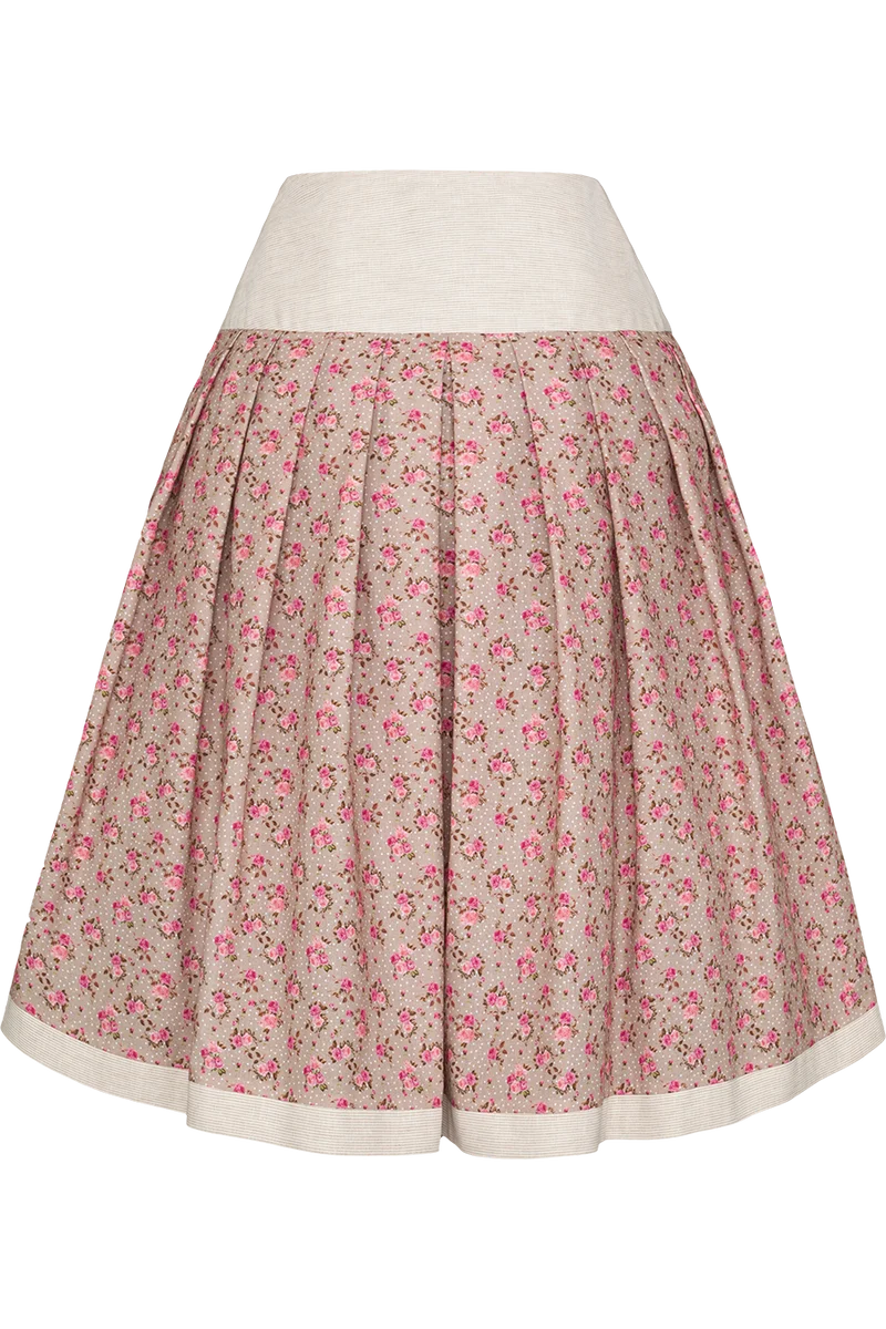 Baumwollrock 70 cm mit Blumenmuster