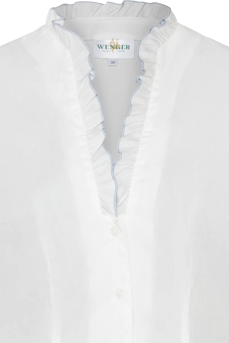 Damen Rüschen-Bluse mit Stretchanteil
