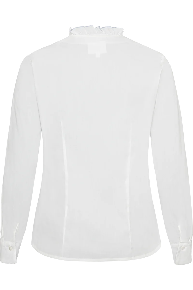 Damen Rüschen-Bluse mit Stretchanteil