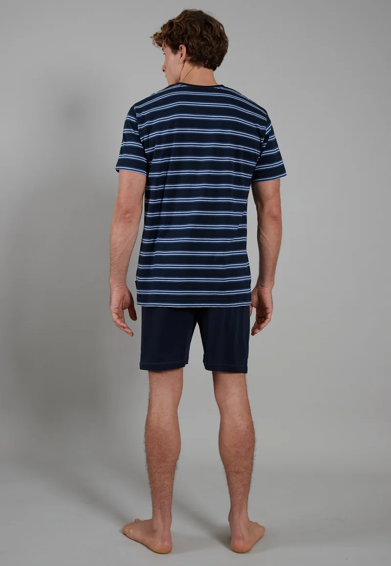 CECEBA Shorty, 3-Knopfleiste blau-dunkel-Ringel