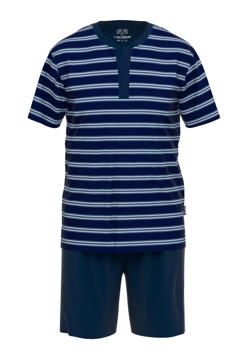 CECEBA Shorty, 3-Knopfleiste blau-dunkel-Ringel