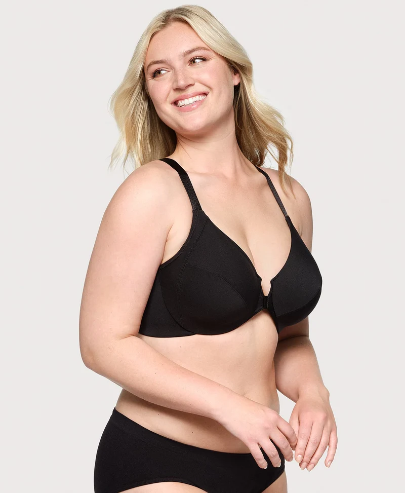 Front-Closure Smoothing WonderWire Bra Black