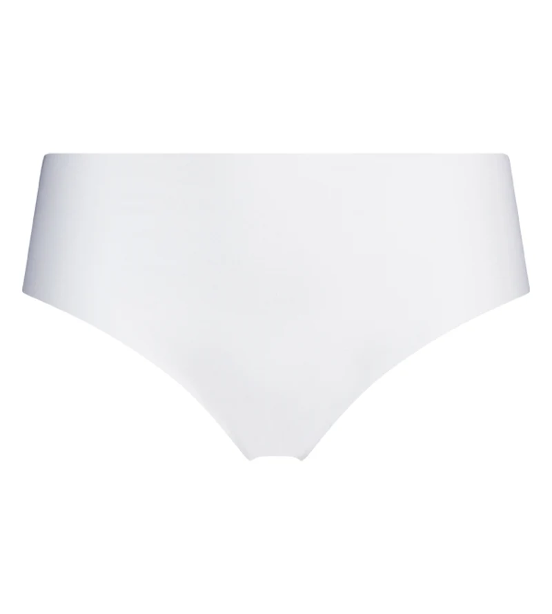 Unsichtbarer Slip mit hoher Taille für Damen aus Mikrofaser Weiß Dim