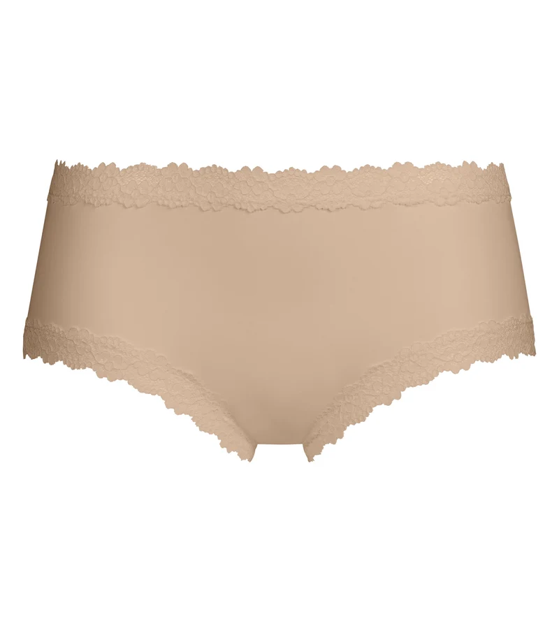 Damenboxershorts aus Mikrofaser und Spitze Nude Dim