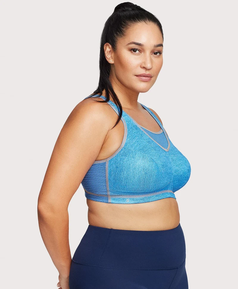 No-Bounce Camisole Elite Sports Bra Light Denim
