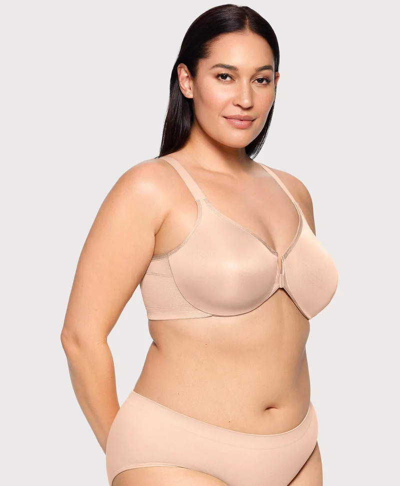 Front-Closure Posture Back WonderWire Bra Cafe