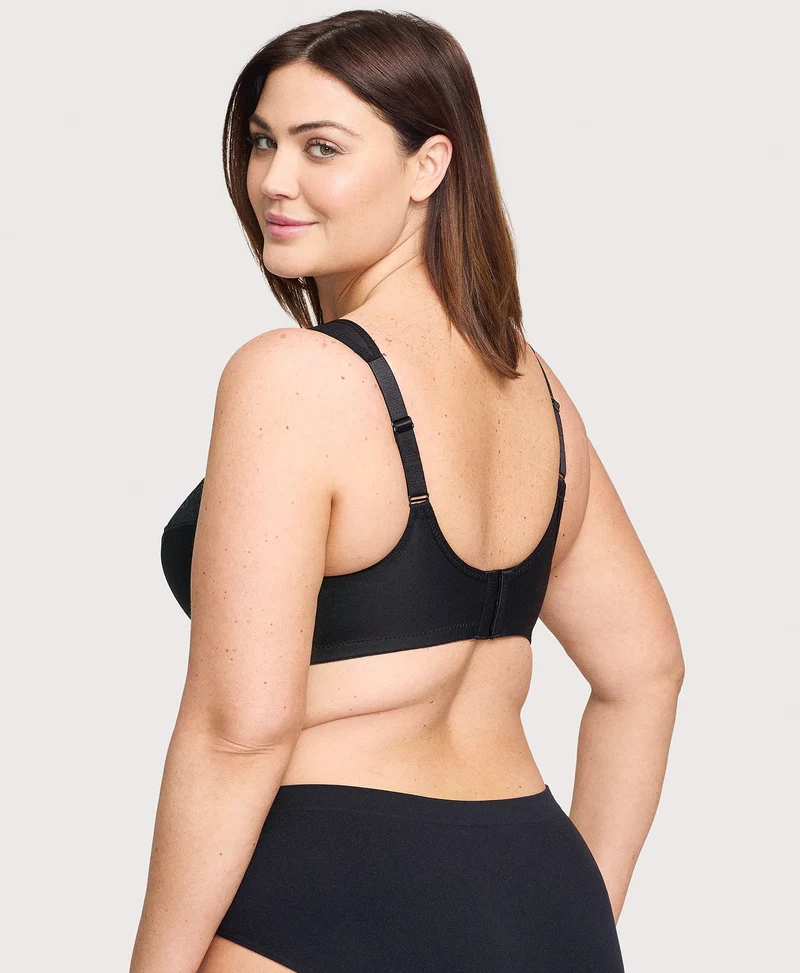 Low Cut WonderWire Lace Bra Black