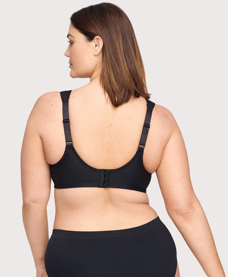 Low Cut WonderWire Lace Bra Black