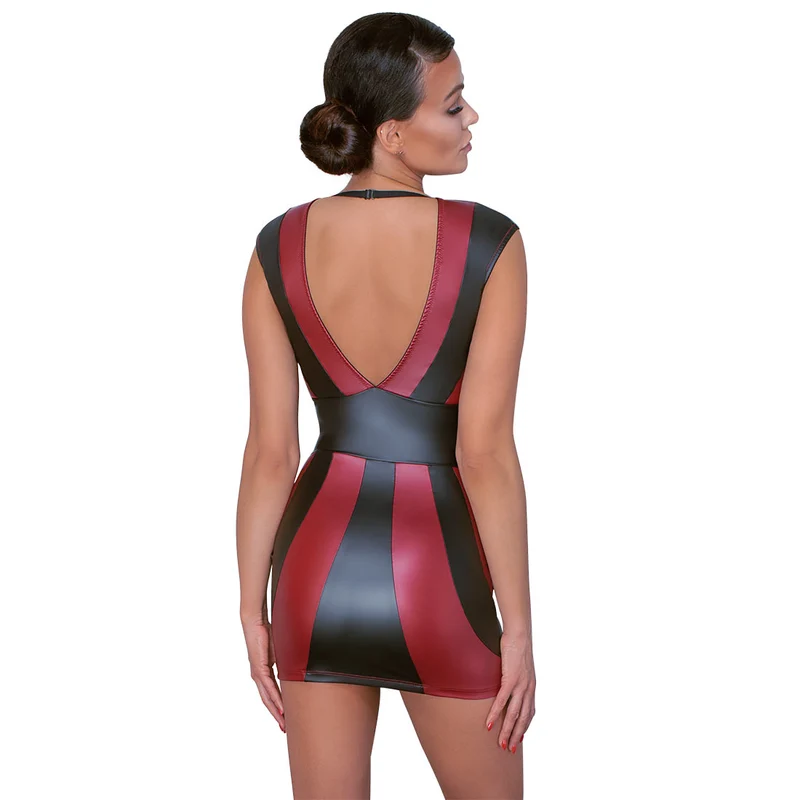 Sexy Minikleid S-XL im 2-farbigen Matt-Look "Valentina"