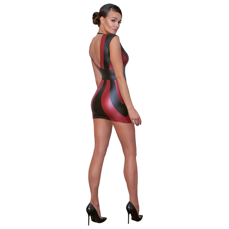 Sexy Minikleid S-XL im 2-farbigen Matt-Look "Valentina"