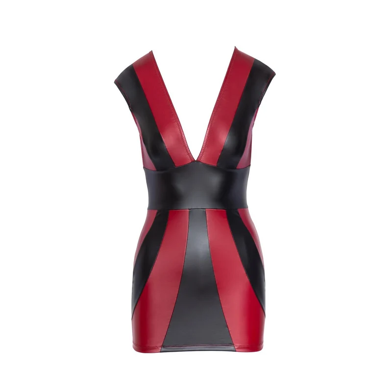 Sexy Minikleid S-XL im 2-farbigen Matt-Look "Valentina"