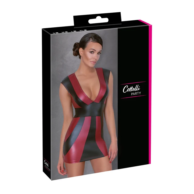 Sexy Minikleid S-XL im 2-farbigen Matt-Look "Valentina"