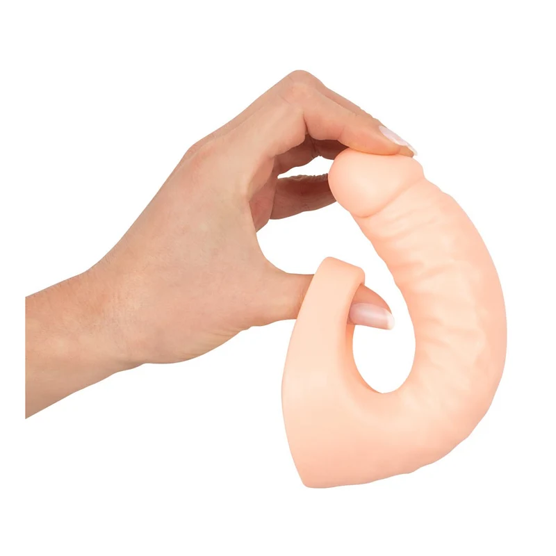 Naturdildo mit Penisring für doppelte Penetration "Double Fucker"
