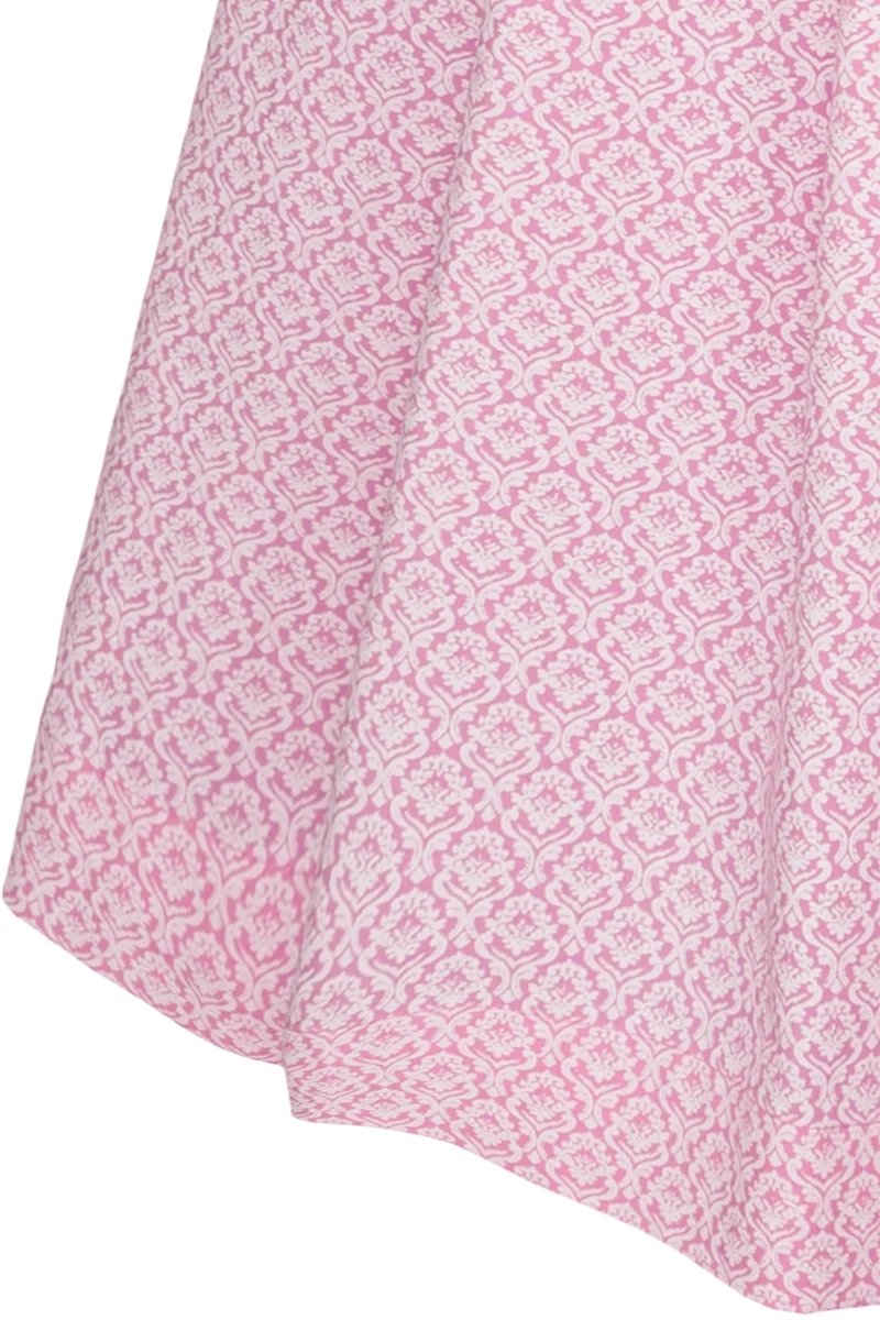 Midi-Baumwolldirndl mit Perlmuttknöpfen - rosa