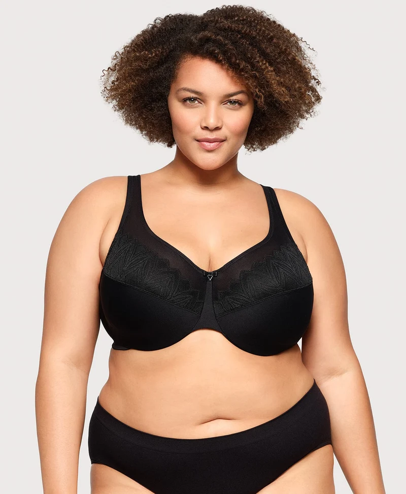 WonderWire Minimizer Bra Black