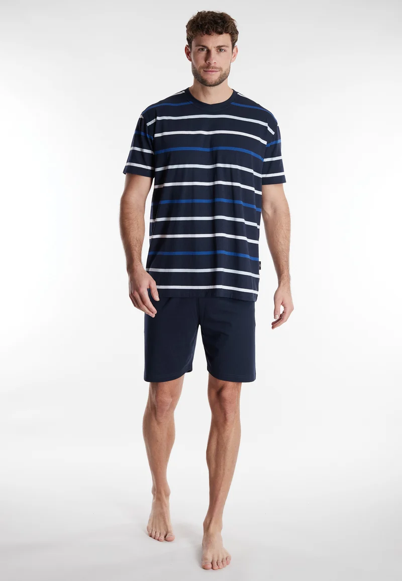 GÖTZBURG Shorty, Rundhals blau-mittel-Ringel