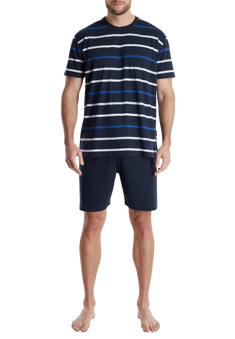 GÖTZBURG Shorty, Rundhals blau-mittel-Ringel